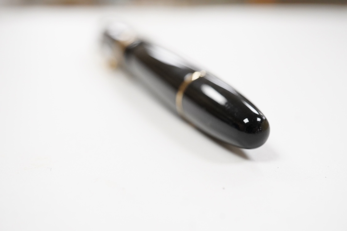 A Mont Blanc 146 size pen which has been customised to a letter opener